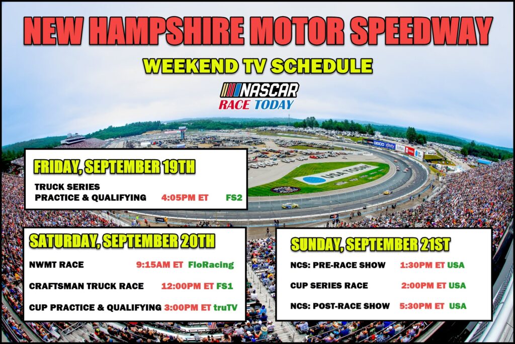 New Hampshire Motor Speedway Weekend TV Schedule